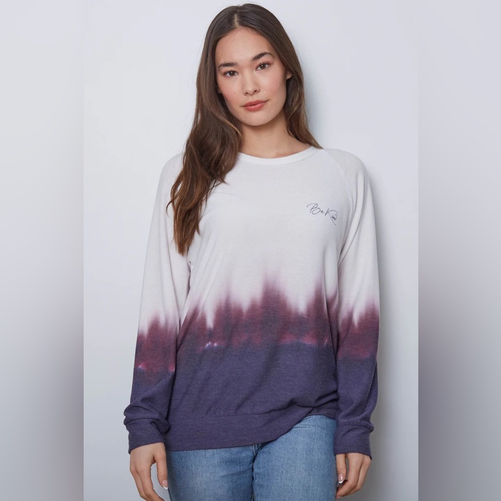 Good hYOUman The Dave Be Kind Deep Dive Bamboo Tie Dye Pullover Size Small